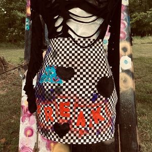 Handmade Freak skirt by me. Tina goth punk small